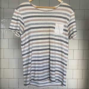 AllSaints Striped T-Shirt with Pocket